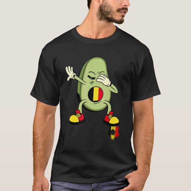 Belgien Dabbing Potato Belgium Soccer Player Belgi T Shirt (Framsida)