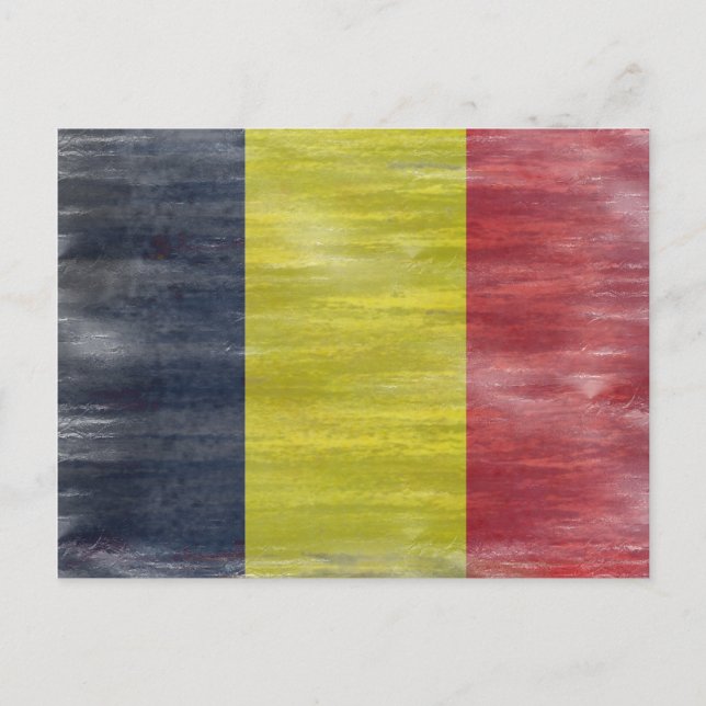 Belgien drabbad flagga vykort (Framsida)