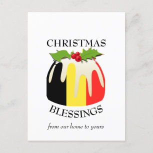 BELGIEN Festive Pudding-jul Vykort