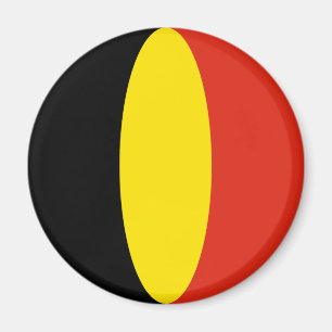 Belgien Fisheye Flagga Magnet