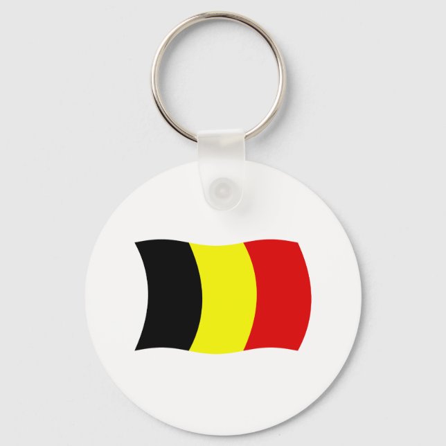 Belgien Flagg Nyckelring (Framsida)