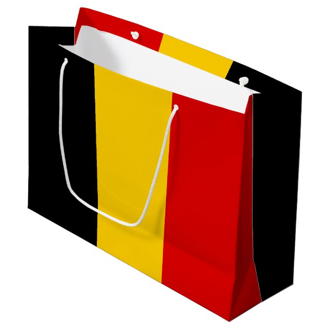Belgien flagga (Framsidan Vinklad)