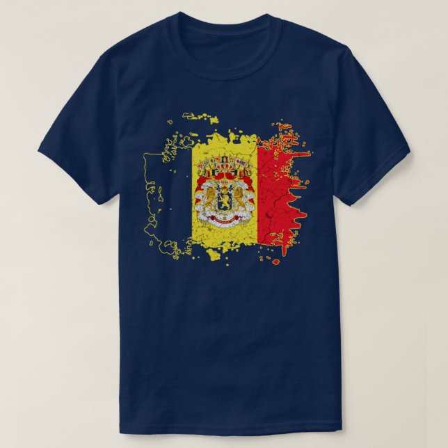 Belgien Flagga1 T Shirt (Design framsida)