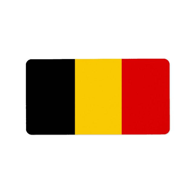 Belgien flagga adressetikett (Framsidan)