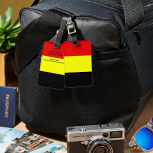 Belgien flagga bagagebricka