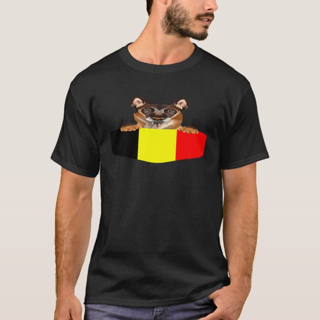 Belgien Flagga belgisk Malinoi Hund In Pocket T Shirt (Framsida)