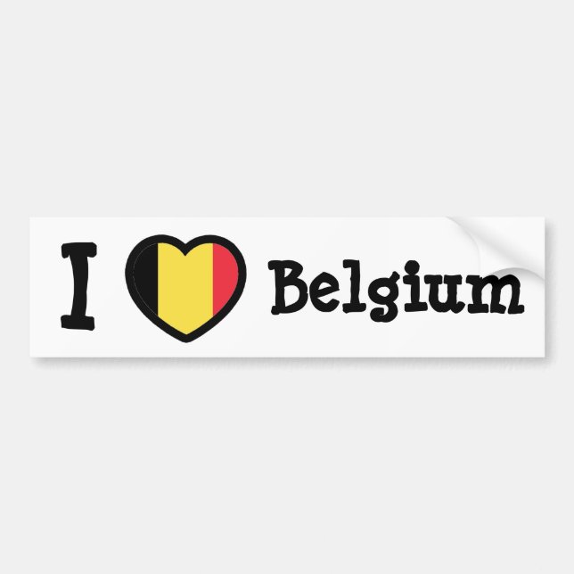 Belgien Flagga Bildekal (Framsidan)