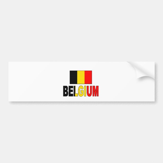 Belgien flagga bildekal (Framsidan)