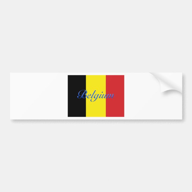 Belgien flagga bildekal (Framsidan)