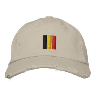 Belgien Flagga Broderad Keps