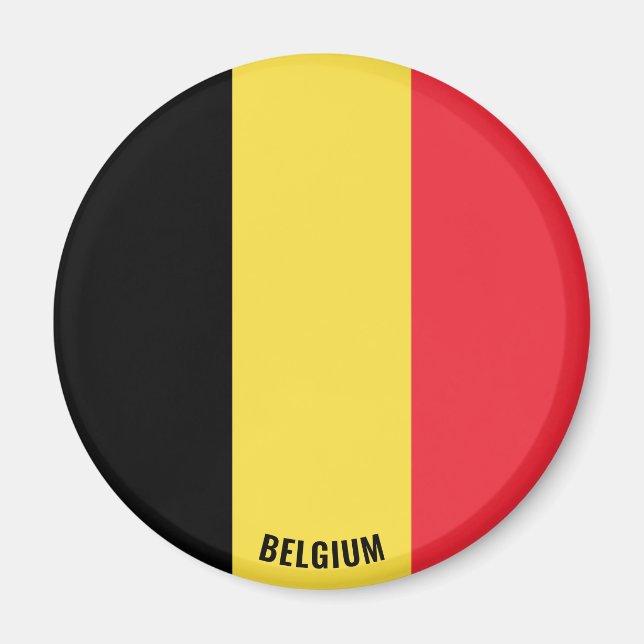 Belgien Flagga Charming Patriotic Magnet (Framsidan)