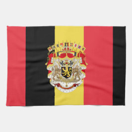 Belgien Flagga & COA Kökshandduk