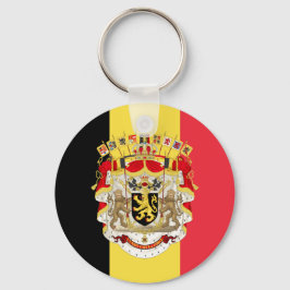 Belgien Flagga & COA Nyckelring