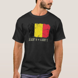 Belgien Flagga Coordinates Manar Women Belgium Her T Shirt