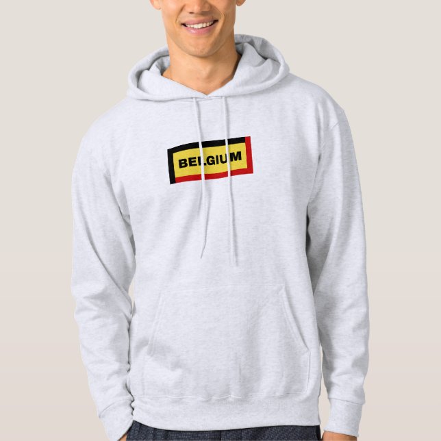 Belgien Flagga Färg Hoodie (Framsida)