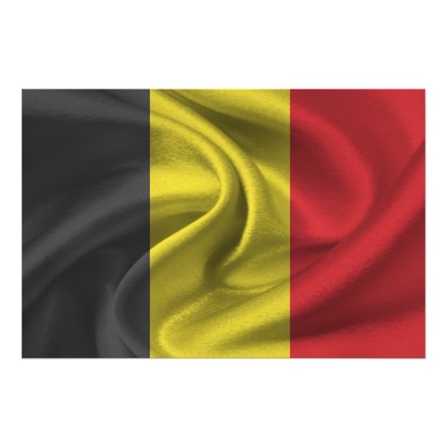Belgien Flagga Fototryck (Framsidan)