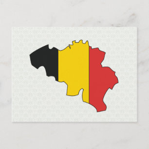 Belgien Flagga fullt storlek Vykort