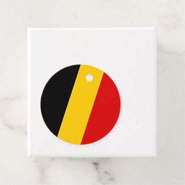 Belgien flagga gåvor etiketter (På plats)