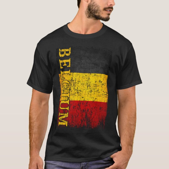 Belgien Flagga Gift Women Manar Children Belgium R T Shirt (Framsida)