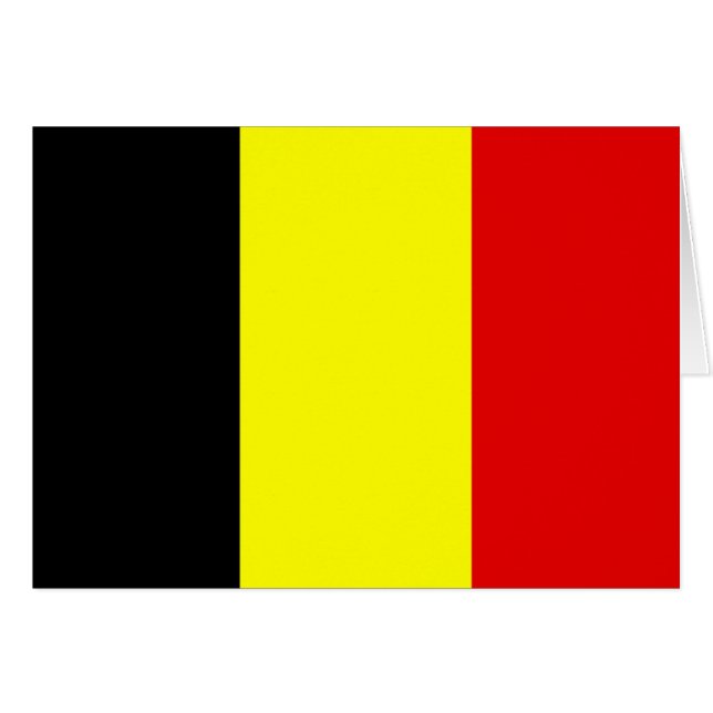 Belgien flagga hälsningskort (Framsidan Horizontal)