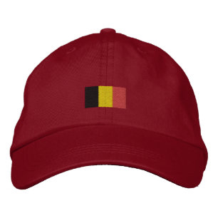 Belgien Flagga Hat - belgiskt Flagga Hat Broderad Keps
