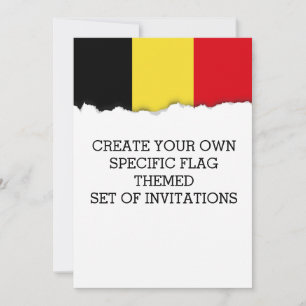 Belgien Flagga Inbjudningar