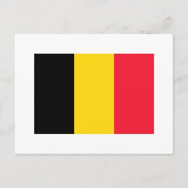 Belgien FLAGGA Internationell Vykort (Framsida)