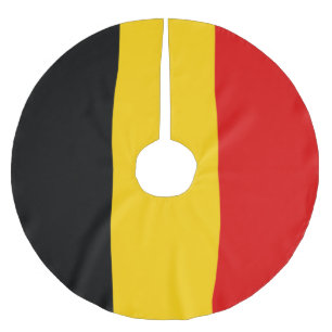 Belgien flagga julgransmatta borstad polyester