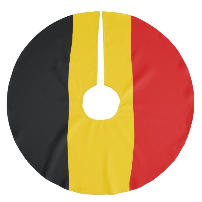 Belgien flagga julgransmatta borstad polyester (Framsidan)