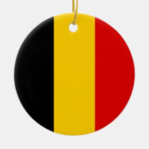 Belgien flagga julgransprydnad keramik