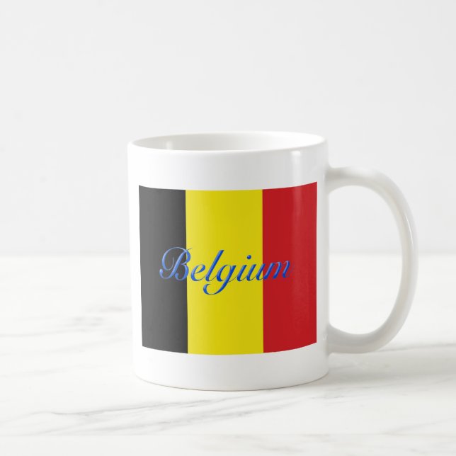 Belgien flagga kaffemugg (Höger)