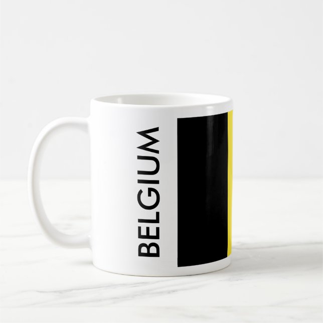 BELGIEN FLAGGA KAFFEMUGG (Vänster)