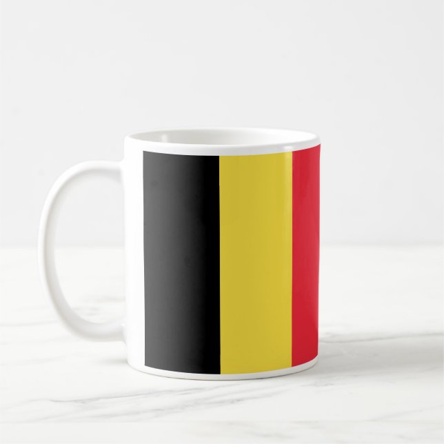 Belgien Flagga Kaffemugg (Vänster)