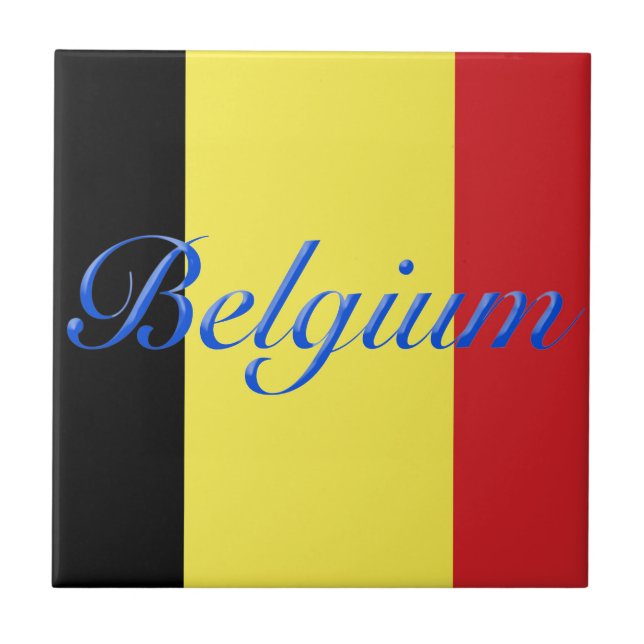 Belgien flagga kakelplatta (Framsidan)