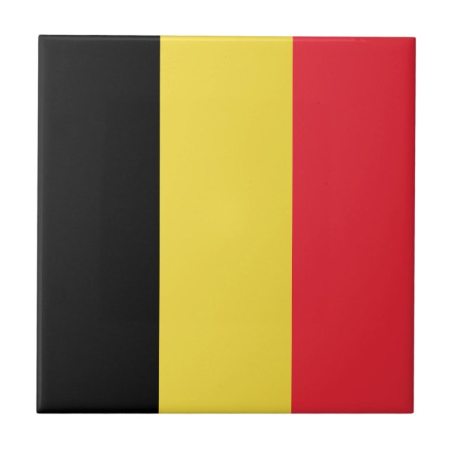 Belgien Flagga Kakelplatta (Framsidan)