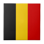 Belgien flagga kakelplatta<br><div class="desc">En idealisk gåva till alla dem som är patriotiska i land!</div>