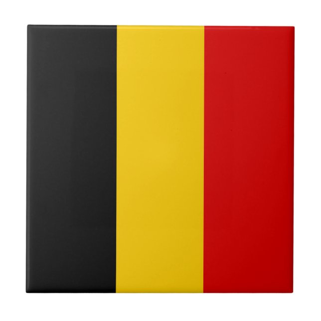 Belgien flagga kakelplatta (Framsidan)