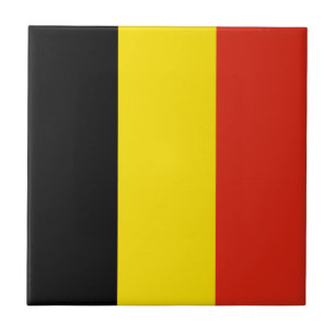 Belgien Flagga Keramisk Platta Kakelplatta