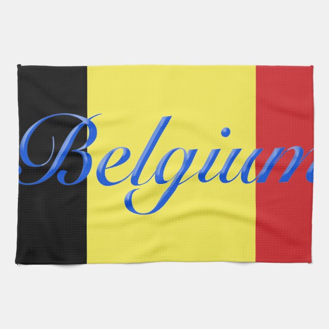 Belgien flagga kökshandduk (Horisontell)