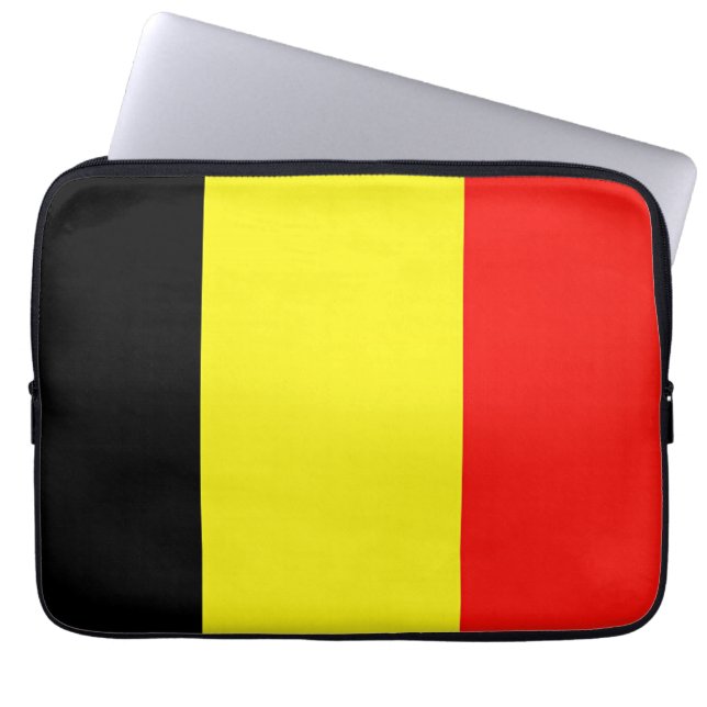 Belgien Flagga Laptop Fodral (Framsidan)
