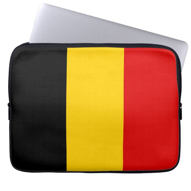 Belgien flagga laptop fodral (Framsidan)