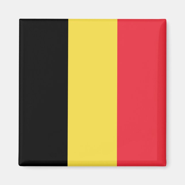 Belgien Flagga Magnet (Framsidan)
