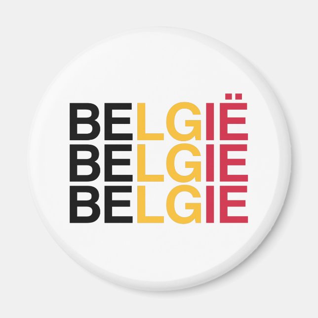BELGIEN FLAGGA MAGNET (Framsidan)
