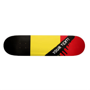 Belgien flagga mini skateboard bräda 18,5 cm
