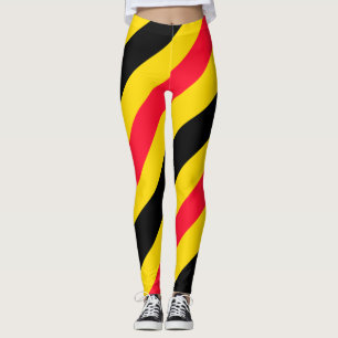 Belgien flagga mönster leggings