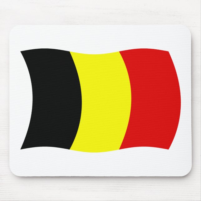 Belgien Flagga Mousepad Musmatta (Framsidan)