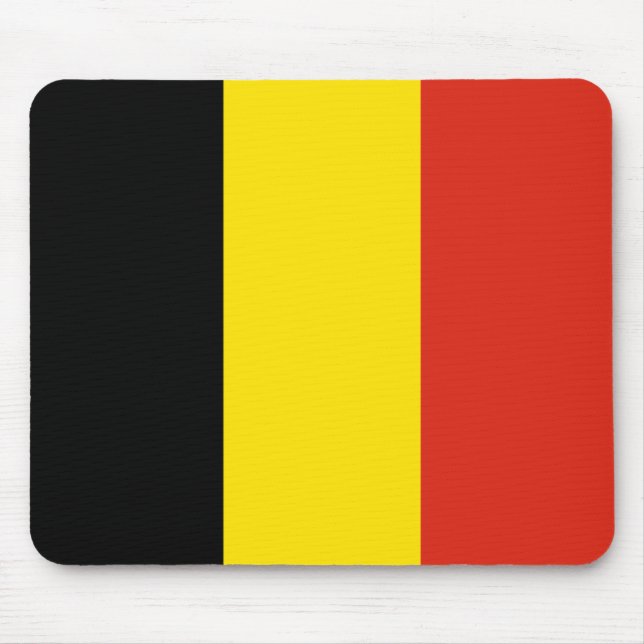 Belgien flagga Mousepad Musmatta (Framsidan)