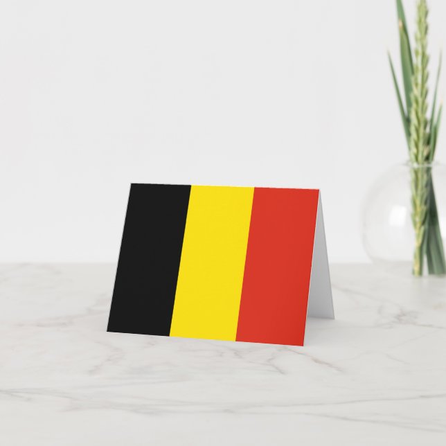 Belgien Flagga Notecard Kort (Framsida)