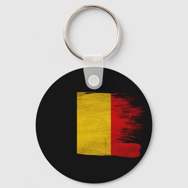 Belgien Flagga Nyckelring (Framsida)
