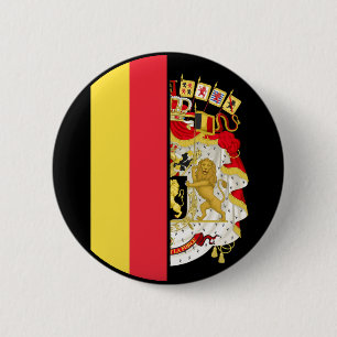 Belgien Flagga och Jacka av Arm Patriotic Knapp